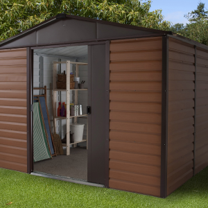 Tidy Sheds 3m x 2.4m x 2.25m (W x D x H) Tall Brown or Cream Colour Shed -10 Year Warranty Imported from the UK